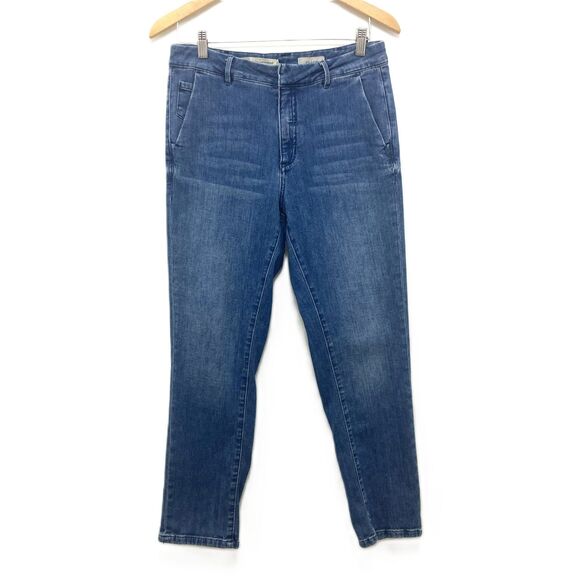 Pilcro & the Letterpress Jeans Women's 29 Mid Rise Ankle Straight Pockets Blue - Picture 1 of 16